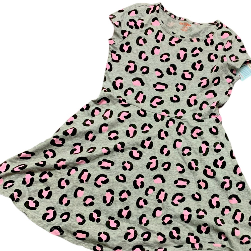Cat and Jack Leopard Print Dress Girs 10/12